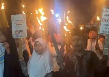 Ribuan Warga Banten Rayakan Tahun Baru Islam dengan Lomba Pawai Obor