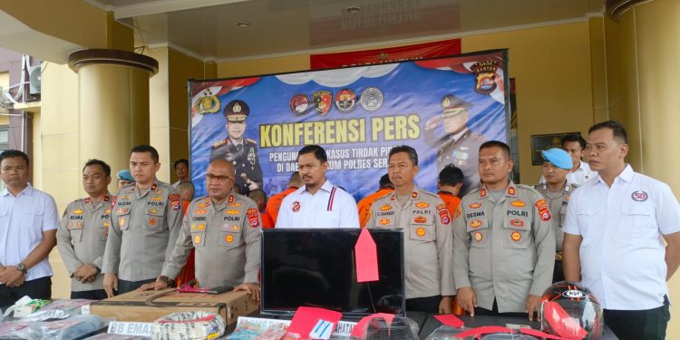 Polres Serang Tangkap 8 Penjahat Jalanan, Satu Ditembak karena Melawan
