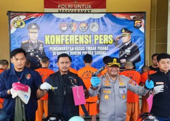 Polres Serang Tangkap 9 Pelaku Kejahatan dalam 3 Kasus Berbeda