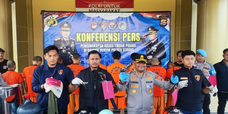 Polres Serang Tangkap 9 Pelaku Kejahatan dalam 3 Kasus Berbeda