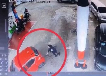 Mobil Brio Kabur Usai Isi BBM di SPBU Ciputat Timur Tanpa Bayar