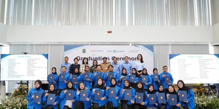 Luluskan 82 Peserta Angkatan Pertama Program Bahasa Korea di Cilegon oleh POSCO Foundation
