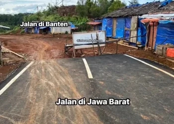 Warga Huntara Lebak Iri Jalan Bogor Halus, Sementara di Lebak Masih Tanah