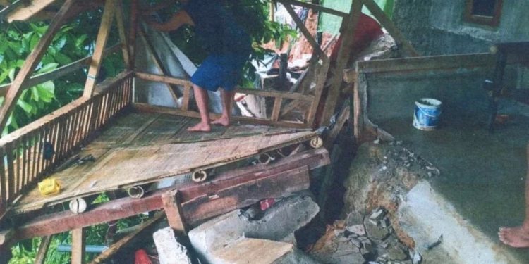 7 Rumah di Bayah Timur Kabupaten Lebak Terkena Dampak Longsor