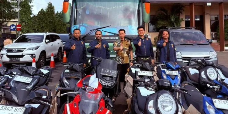 Enam Tersangka Penyelundupan 16 Motor ke Sumatera Ditetapkan Polda Banten